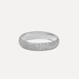 Carolina Bucci Florentine Finish Flat Ring (US 4, 18k White Gold)